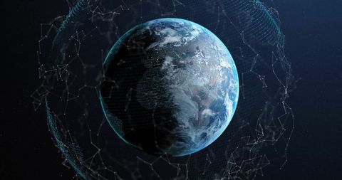Digital Network Connecting Earth Highlighting Global Connections - Download Free Stock Images Pikwizard.com