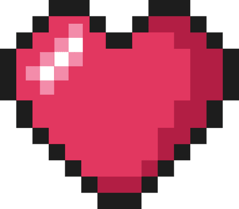 pixelated heart icon on transparent background vector art - Download Free Stock Videos Pikwizard.com