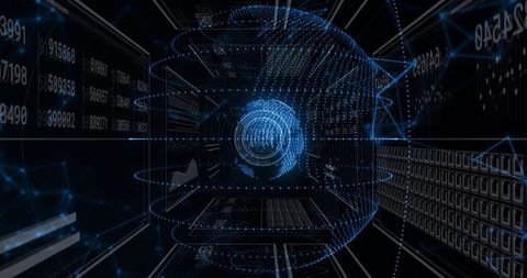 Digital Data Sphere with Futuristic Cyber Connections - Download Free Stock Images Pikwizard.com