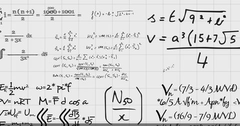 Mathematical Formulas and Equations on Grid Background - Download Free Stock Images Pikwizard.com