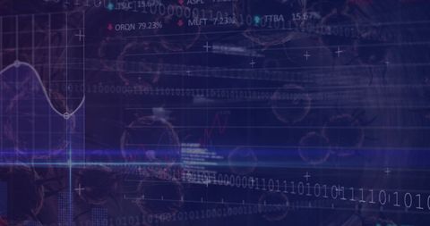 Digital Data and Graphs Overlay on Futuristic Background - Download Free Stock Images Pikwizard.com