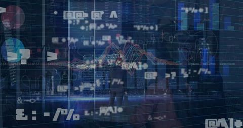 Businessman Analyzing Data Visualization Interface in Modern Office - Download Free Stock Images Pikwizard.com