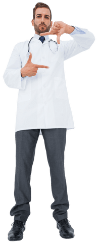 Confident Doctor Gesturing on Transparent Background - Download Free Stock Videos Pikwizard.com