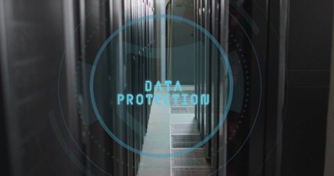 Data Protection Concept Over Modern Server Racks - Download Free Stock Images Pikwizard.com