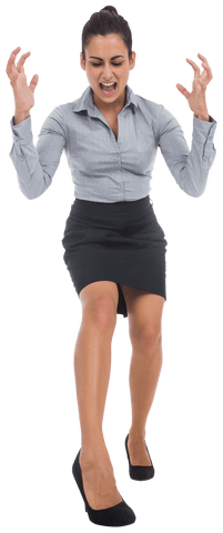 Businesswoman Expressing Frustration Transparent Background