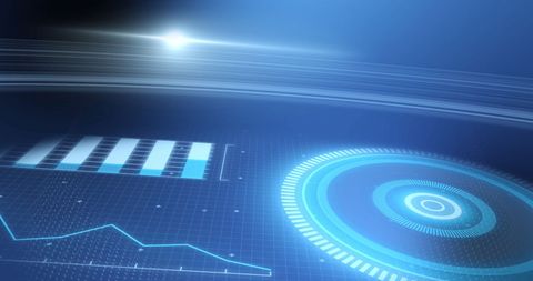 Futuristic Statistics and Data Analysis Interface in Blue - Download Free Stock Images Pikwizard.com