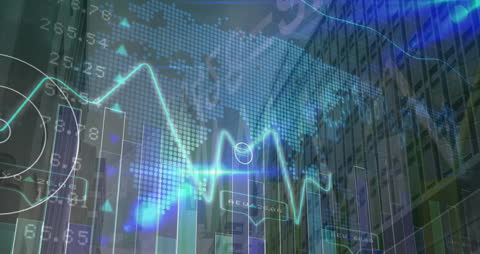 Digital Data Visualization Over Urban Landscape