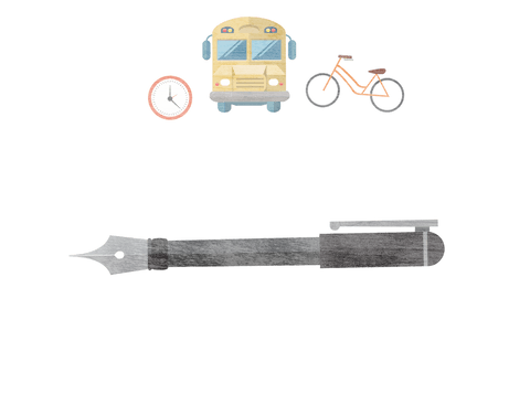 transparent illustration with pen and school icons - Download Free Stock Videos Pikwizard.com
