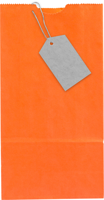 Transparent orange paper bag with blank price tag for pricing or branding - Download Free Stock Videos Pikwizard.com