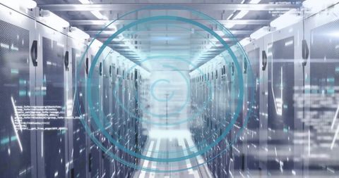 cyber security concept over stack of computer servers - Download Free Stock Images Pikwizard.com