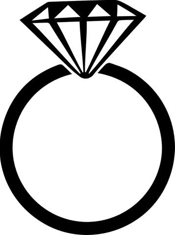 Elegant Minimalist Ring Icon on Transparent Background