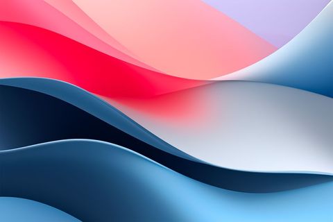 Abstract Gradient Waves of Blue and Pink Colors