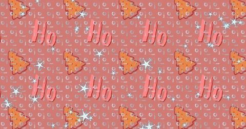 Festive vector pattern with holiday trees and cheerful elements
