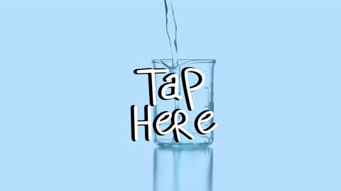 Pouring Liquid into Beaker with Creative Text Overlay