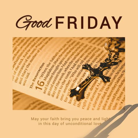 good friday reflection with rosary and bible passage - Download Free Stock Templates Pikwizard.com