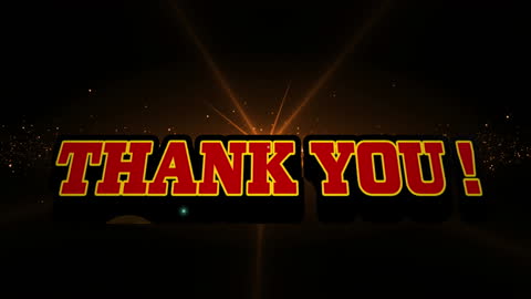 Glowing Thank You with Lightning Effect and Lens Flare