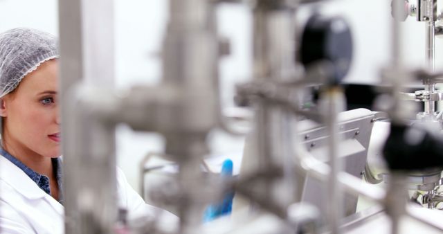 Female Scientist Working on Industrial Equipment in Laboratory - Download Free Stock Images Pikwizard.com