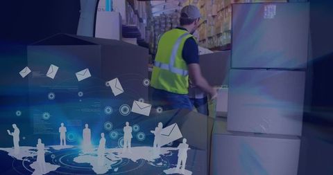 Warehouse Logistics Management with Digital Technology Integration - Download Free Stock Images Pikwizard.com