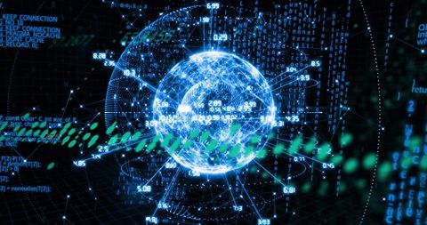 Digital Mesh Sphere with Data Streams and Global Connectivity - Download Free Stock Images Pikwizard.com