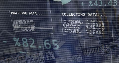 Digital Financial Data Analysis Concept with Futuristic Interface