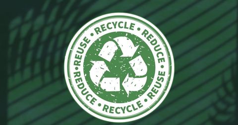 Sustainable Recycling Symbol with Environmental Message