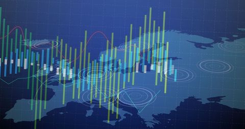 Global Financial Data Overlay on World Map for Business Analysis - Download Free Stock Images Pikwizard.com