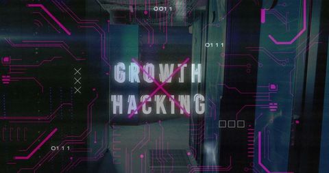 Futuristic Overlay with Conceptual Growth Hacking Design