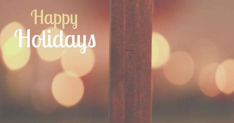 Warm Holiday Glow with Festive Happy Holidays Message