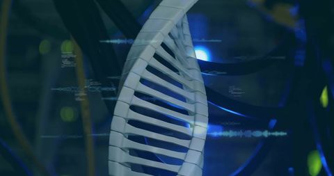 DNA Strand Illustrating Biotechnology and Data Interfaces - Download Free Stock Images Pikwizard.com