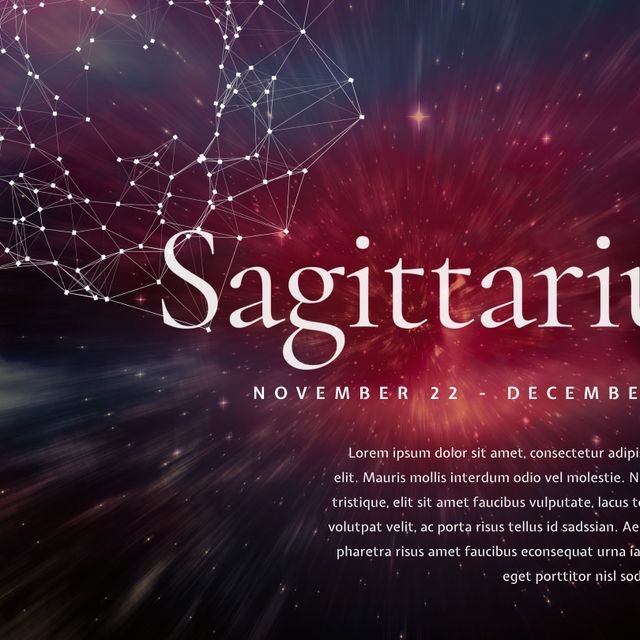 Sagittarius Constellation Against Cosmic Background - Download Free Stock Templates Pikwizard.com