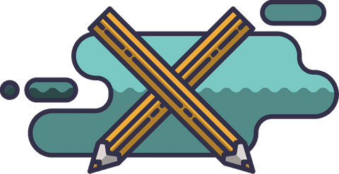crossed pencils icon on transparent background - Download Free Stock Videos Pikwizard.com