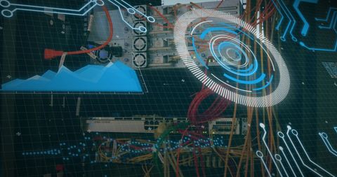 Digital Data Processing on Server with Abstract Technology Interface - Download Free Stock Images Pikwizard.com