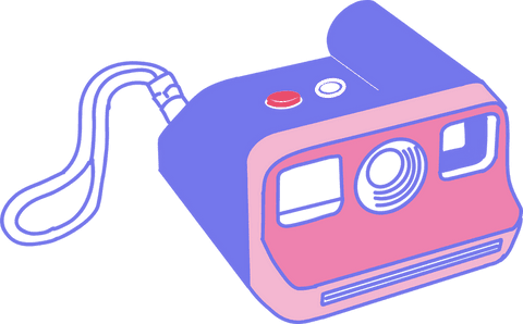 Pastel Retro Camera Illustration on Transparent Background - Download Free Stock Videos Pikwizard.com