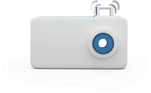 white camera mockup with flash on transparent background - Download Free Stock Videos Pikwizard.com