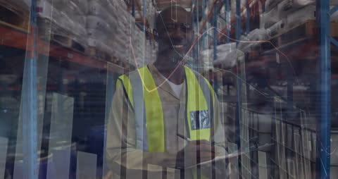 Digital Overlay on Warehouse Worker Enhances Inventory Management