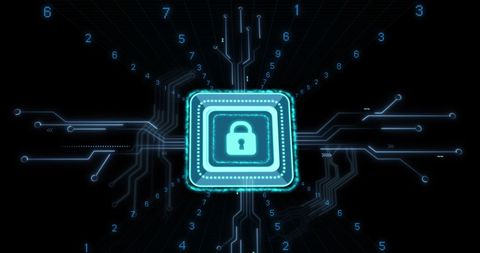 Digital Encryption Lock Securely Processing Data - Download Free Stock Images Pikwizard.com