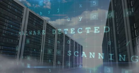 Cybersecurity Threat Alert Scanning Data Centers - Download Free Stock Images Pikwizard.com