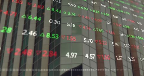 Stock Market Display on Urban Reflections