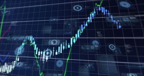 Dynamic Data Visualization on Technological Grid - Download Free Stock Images Pikwizard.com