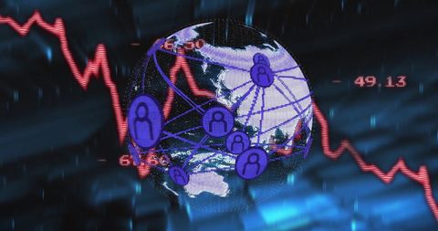 Global Network and Financial Data Over Earth Illustration - Download Free Stock Images Pikwizard.com