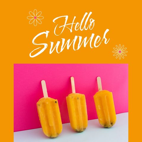 tropical summer vibes with refreshing ice pops and vibrant colors - Download Free Stock Templates Pikwizard.com