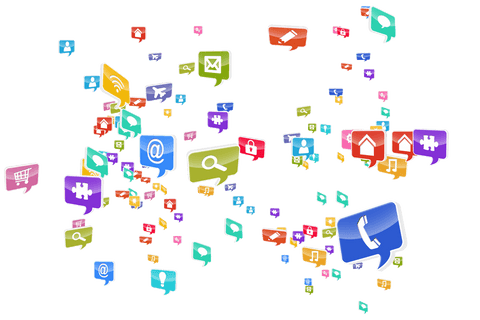Colorful Digital Symbols Floating On Transparent Background Illustrate Communication - Download Free Stock Videos Pikwizard.com