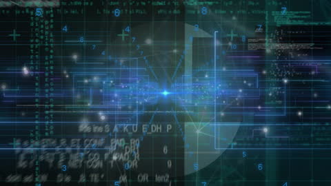 Futuristic Data Processing Network Background