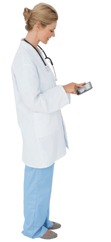 Transparent Background: Doctor Using Tablet in Hospital - Download Free Stock Videos Pikwizard.com