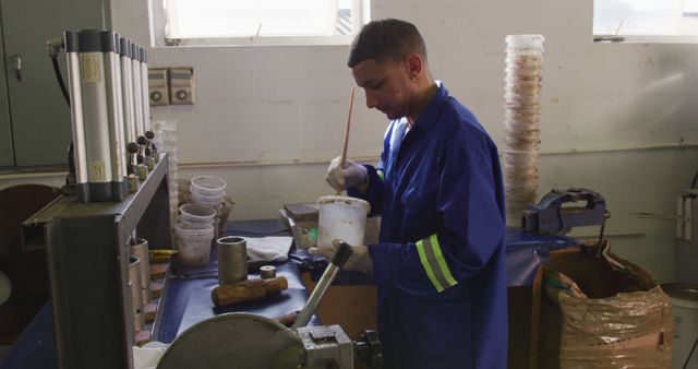 Engineer Working in Industrial Laboratory with Measurement Equipment - Download Free Stock Images Pikwizard.com