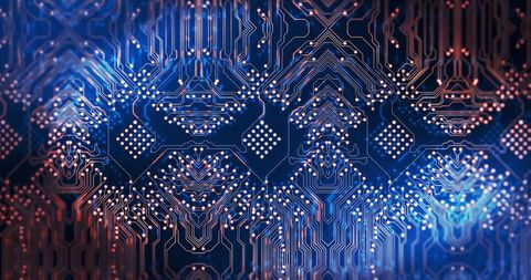 Intricate Circuit Board Pattern in Blue Hues - Download Free Stock Images Pikwizard.com