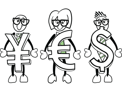 Cartoon Characters Holding Transparent Currency Symbols - Download Free Stock Videos Pikwizard.com