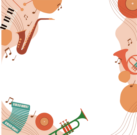 vibrant musical instrument frame with transparent background - Download Free Stock Videos Pikwizard.com