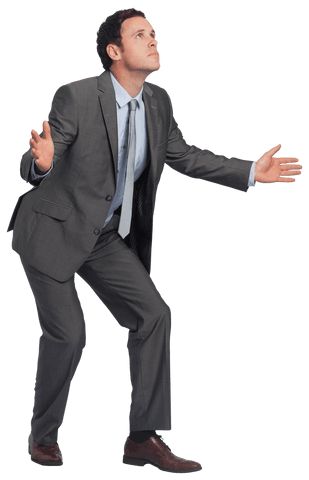 transparent businessman posing with arms out - Download Free Stock Videos Pikwizard.com