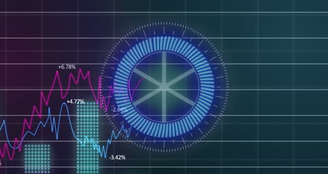 Futuristic Data Visualization with Interactive Graph Elements